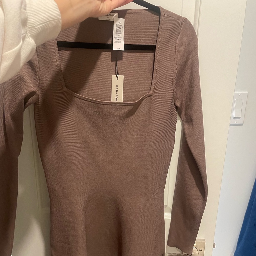 NEW NWT SCULPT DRESS ARITIZIA SQUARE NECK APPLAUSE - Picture 6 of 6
